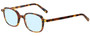 Profile View of Eyebobs Been There 2291-19 Designer Blue Light Blocking Eyeglasses in Matte Tortoise Havana Brown Gold Unisex Oval Full Rim Acetate 45 mm