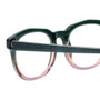 Close Up View of Eyebobs Befuddled 2702-26 Ladies Classic Reading Glasses Green Glitter Purple 46mm