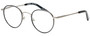 Profile View of Eyebobs BFF 3173-00 Designer Reading Eye Glasses with Custom Cut Powered Lenses in Silver Black Unisex Oval Full Rim Metal 46 mm
