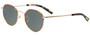 Profile View of Eyebobs BFF 3173-06 Designer Polarized Reading Sunglasses with Custom Cut Powered Smoke Grey Lenses in Orange Tortoise Havana Gold Unisex Oval Full Rim Metal 46 mm