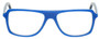 Front View of Eyebobs Buzzed 2293-10 Unisex Square Designer Reading Glasses in Blue Black 52mm