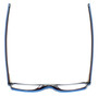 Top View of Eyebobs Buzzed 2293-10 Unisex Square Designer Reading Glasses in Blue Black 52mm