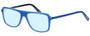 Profile View of Eyebobs Buzzed 2293-10 Designer Blue Light Blocking Eyeglasses in Blue Black Unisex Square Full Rim Acetate 52 mm