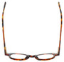 Top View of Eyebobs Cabaret 2296-30 Designer Reading Eye Glasses with Custom Cut Powered Lenses in Crystal Tortoise Havana Brown Gold Ladies Round Full Rim Acetate 40 mm