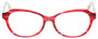 Front View of Eyebobs CPA 2738-01 Ladies Cateye Full Designer Reading Glasses Red Crystal 51mm