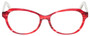 Front View of Eyebobs CPA 2738-01 Designer Single Vision Prescription Rx Eyeglasses in Red Crystal Ladies Cateye Full Rim Acetate 51 mm