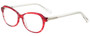 Profile View of Eyebobs CPA 2738-01 Designer Bi-Focal Prescription Rx Eyeglasses in Red Crystal Ladies Cateye Full Rim Acetate 51 mm