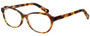 Profile View of Eyebobs CPA 2738-19 Designer Reading Eye Glasses with Custom Cut Powered Lenses in Matte Tortoise Havana Brown Gold Unisex Cateye Full Rim Acetate 51 mm