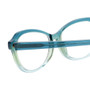 Close Up View of Eyebobs CPA 2738-59 Designer Progressive Lens Prescription Rx Eyeglasses in Blue Green Crystal Fade Unisex Cateye Full Rim Acetate 51 mm