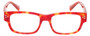 Front View of Eyebobs Dot Com 2883-46 Designer Single Vision Prescription Rx Eyeglasses in Red Orange Tortoise Havana Ladies Rectangle Full Rim Acetate 47 mm