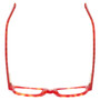 Top View of Eyebobs Dot Com 2883-46 Designer Single Vision Prescription Rx Eyeglasses in Red Orange Tortoise Havana Ladies Rectangle Full Rim Acetate 47 mm