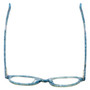 Top View of Eyebobs Flip 2607-59 Ladies Round Designer Reading Glasses Blue Green Marble 50mm