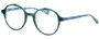 Profile View of Eyebobs Flip 2607-59 Designer Single Vision Prescription Rx Eyeglasses in Blue Green Marble Ladies Round Full Rim Acetate 50 mm