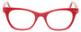 Front View of Eyebobs Florence 2746-01 Designer Bi-Focal Prescription Rx Eyeglasses in Red Crystal Ladies Cateye Full Rim Acetate 47 mm