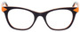 Front View of Eyebobs Florence 2746-77 Designer Single Vision Prescription Rx Eyeglasses in Deep Purple Orange Ladies Cateye Full Rim Acetate 47 mm