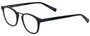 Profile View of Eyebobs Hung Jury Designer Bi-Focal Prescription Rx Eyeglasses in Matte Black Unisex Round Full Rim Acetate 47 mm