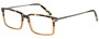 Profile View of Eyebobs Gus 3155-77 Designer Progressive Lens Prescription Rx Eyeglasses in Tortoise Amber Fade Gunmetal Mens Rectangle Full Rim Acetate 57 mm