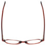 Top View of Eyebobs Heda Letus 2744-01 Ladies Designer Reading Glasses Red Pink Stripe 47 mm