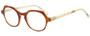 Profile View of Eyebobs Heda Letus 2744-06 Round Reading Glasses Tortoise Marble White Horn 47mm