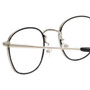 Close Up View of Eyebobs Inside 3174-00 Unisex Square Designer Reading Glasses Black Silver 48 mm