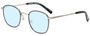 Profile View of Eyebobs Inside 3174-00 Designer Blue Light Blocking Eyeglasses in Black Silver Unisex Square Full Rim Metal 48 mm