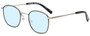 Profile View of Eyebobs Inside 3174-00 Designer Progressive Lens Blue Light Blocking Eyeglasses in Black Silver Unisex Square Full Rim Metal 48 mm