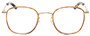 Front View of Eyebobs Inside 3174-06 Designer Reading Eye Glasses with Custom Cut Powered Lenses in Orange Tortoise Havana Gold Unisex Square Full Rim Metal 48 mm