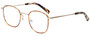 Profile View of Eyebobs Inside 3174-06 Designer Bi-Focal Prescription Rx Eyeglasses in Orange Tortoise Havana Gold Unisex Square Full Rim Metal 48 mm