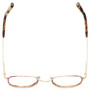 Top View of Eyebobs Inside 3174-06 Designer Bi-Focal Prescription Rx Eyeglasses in Orange Tortoise Havana Gold Unisex Square Full Rim Metal 48 mm