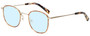 Profile View of Eyebobs Inside 3174-06 Designer Blue Light Blocking Eyeglasses in Orange Tortoise Havana Gold Unisex Square Full Rim Metal 48 mm