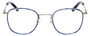 Front View of Eyebobs Inside 3174-10 Unisex Square Designer Reading Glasses Blue Silver 48 mm