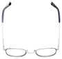 Top View of Eyebobs Inside 3174-10 Designer Single Vision Prescription Rx Eyeglasses in Blue Silver Unisex Square Full Rim Metal 48 mm