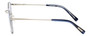 Side View of Eyebobs Inside 3174-10 Designer Progressive Lens Blue Light Blocking Eyeglasses in Blue Silver Unisex Square Full Rim Metal 48 mm