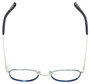 Top View of Eyebobs Outside 3172-10 Unisex Round Designer Reading Glasses Blue Silver 47 mm