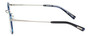 Side View of Eyebobs Outside 3172-10 Designer Reading Eye Glasses with Custom Cut Powered Lenses in Blue Silver Unisex Round Full Rim Metal 47 mm