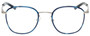 Front View of Eyebobs Outside 3172-10 Designer Single Vision Prescription Rx Eyeglasses in Blue Silver Unisex Round Full Rim Metal 47 mm
