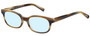 Profile View of Eyebobs Over Served 2226-87 Designer Blue Light Blocking Eyeglasses in Brown Horn Marble Unisex Round Full Rim Acetate 51 mm