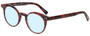 Profile View of Eyebobs Reva 2747-01 Designer Blue Light Blocking Eyeglasses in Red Black Marble Swirl Unisex Cateye Full Rim Acetate 45 mm