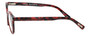 Side View of Eyebobs Reva 2747-01 Designer Blue Light Blocking Eyeglasses in Red Black Marble Swirl Unisex Cateye Full Rim Acetate 45 mm