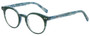 Profile View of Eyebobs Reva 2747-10 Designer Reading Eye Glasses with Custom Cut Powered Lenses in Green Blue Marble Unisex Cateye Full Rim Acetate 45 mm