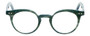Front View of Eyebobs Reva 2747-10 Designer Reading Eye Glasses with Custom Cut Powered Lenses in Green Blue Marble Unisex Cateye Full Rim Acetate 45 mm