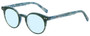 Profile View of Eyebobs Reva 2747-10 Designer Blue Light Blocking Eyeglasses in Green Blue Marble Unisex Cateye Full Rim Acetate 45 mm