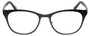 Front View of Eyebobs Irregular Curves Ladies Square Designer Reading Glasses Gloss Black 51mm