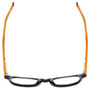 Top View of Eyebobs Take A Stand 2600-77 Designer Reading Glasses Black Orange Crystal 47 mm