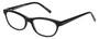 Profile View of Eyebobs Stew Zoo 2898-00 Designer Reading Eye Glasses with Custom Cut Powered Lenses in Black Snake Skin Ladies Cateye Full Rim Acetate 52 mm