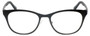 Front View of Eyebobs Irregular Curves Designer Reading Eye Glasses with Prescription Bi-Focal Rx Lenses in Gloss Black Ladies Square Full Rim Metal 51 mm