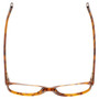 Top View of Eyebobs Sweetie 3150-06 Designer Reading Eye Glasses with Custom Cut Powered Lenses in Orange Tortoise Havana Unisex Cateye Full Rim Acetate 54 mm