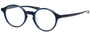 Profile View of Eyebobs Top Notch 2444-10 Designer Reading Eye Glasses with Custom Cut Powered Lenses in Cobalt Blue Unisex Round Full Rim Acetate 47 mm