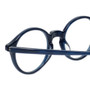 Close Up View of Eyebobs Top Notch 2444-10 Designer Progressive Lens Prescription Rx Eyeglasses in Cobalt Blue Unisex Round Full Rim Acetate 47 mm