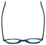 Top View of Eyebobs Top Notch 2444-10 Designer Progressive Lens Prescription Rx Eyeglasses in Cobalt Blue Unisex Round Full Rim Acetate 47 mm